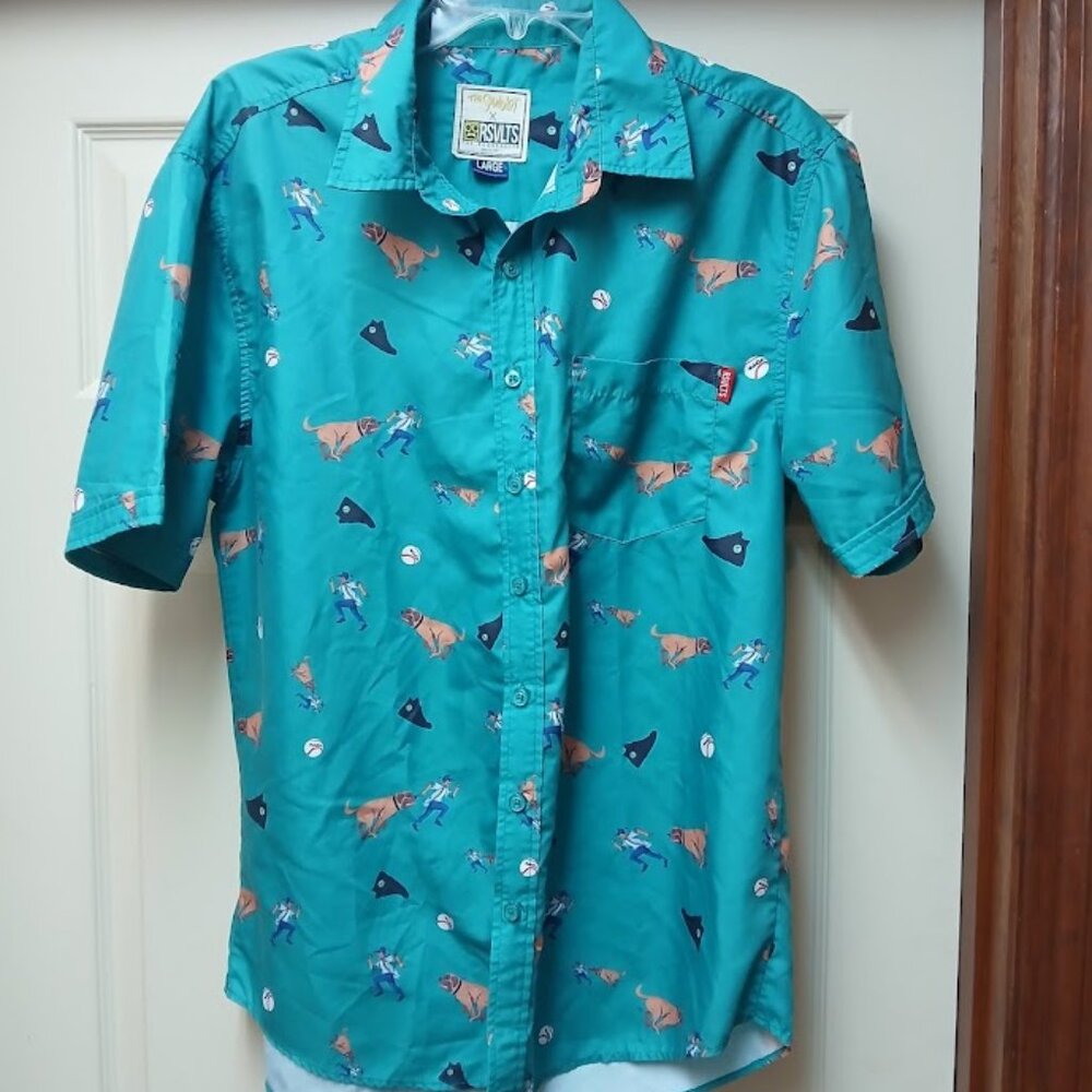 The Roosevelts RSVLTS The Sandlot Benny The Jet Button Up Mens Size Large